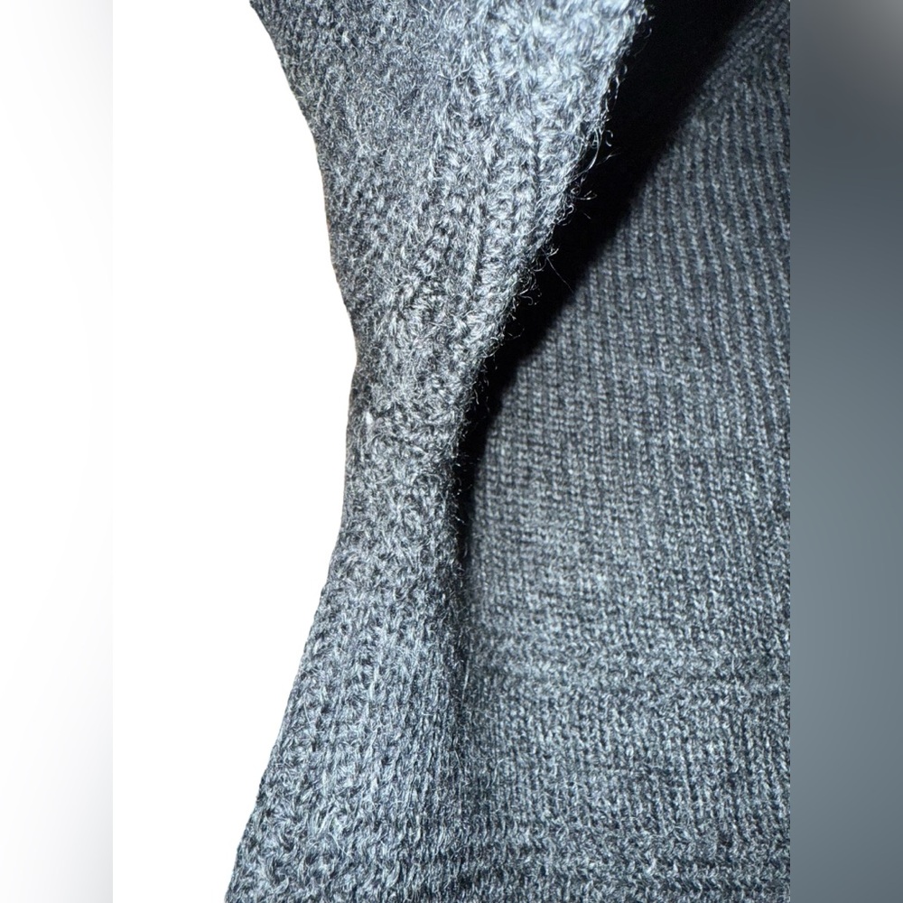 WoolOvers British wool quarter-zip sweater suede shoulder elbow patches Large - Picture 3 of 11